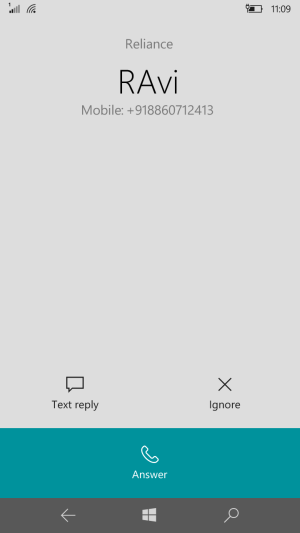 Answer calls with a text